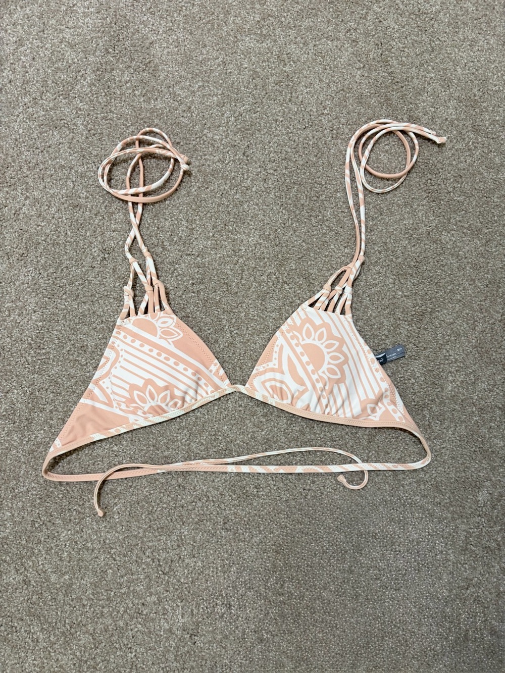 Coral pink bikini top